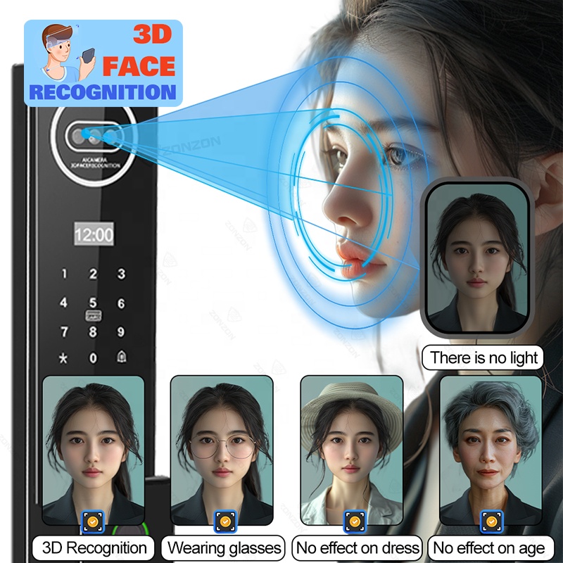 Automatic Fingerprint Electron - Smart Door Lock 3D Face Palm Vein review and price