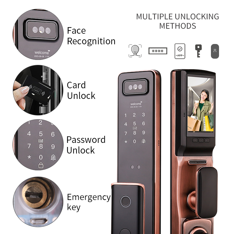 Factory Price Real Time Video  - Smart Door Lock With Camera Intercom review and price