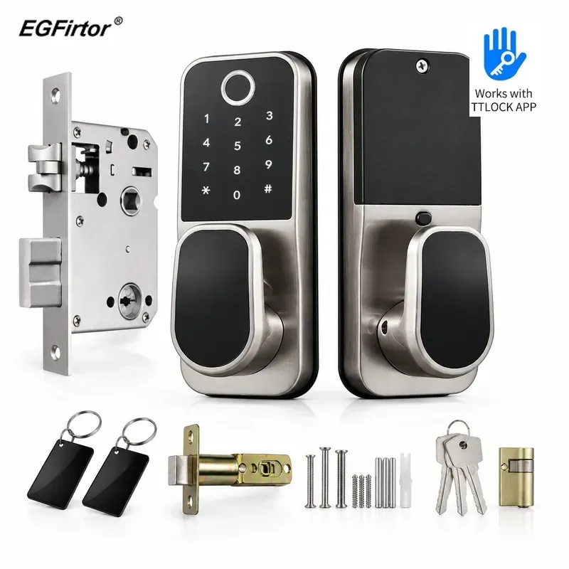 TTLOCK Password Fingerprint De - Smart Lock Deadbolt Keypad Bluetooth review and price