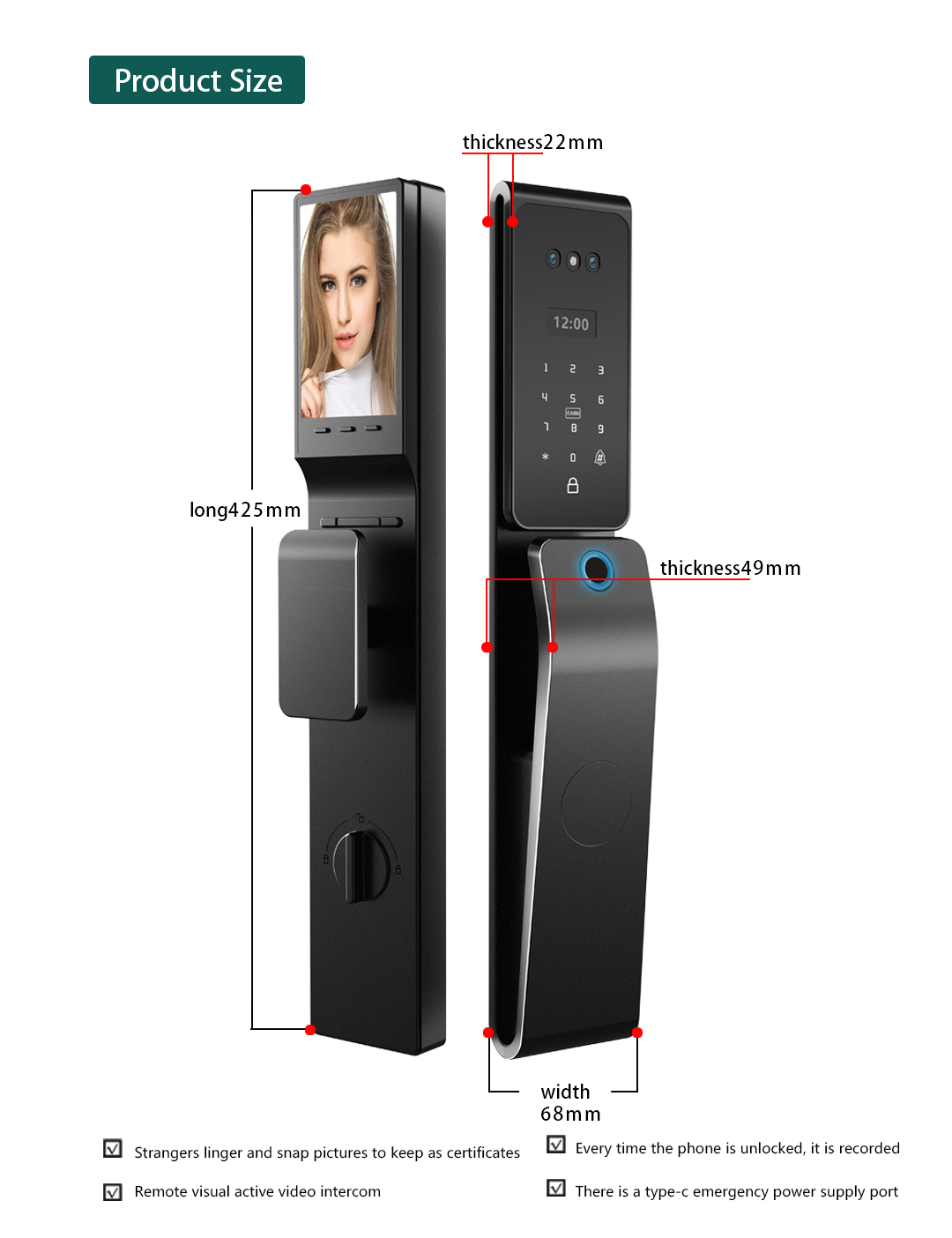 Tuya Smart Digital Lock 3D Fac - Fingerprint Padlock Weatherproof review and price