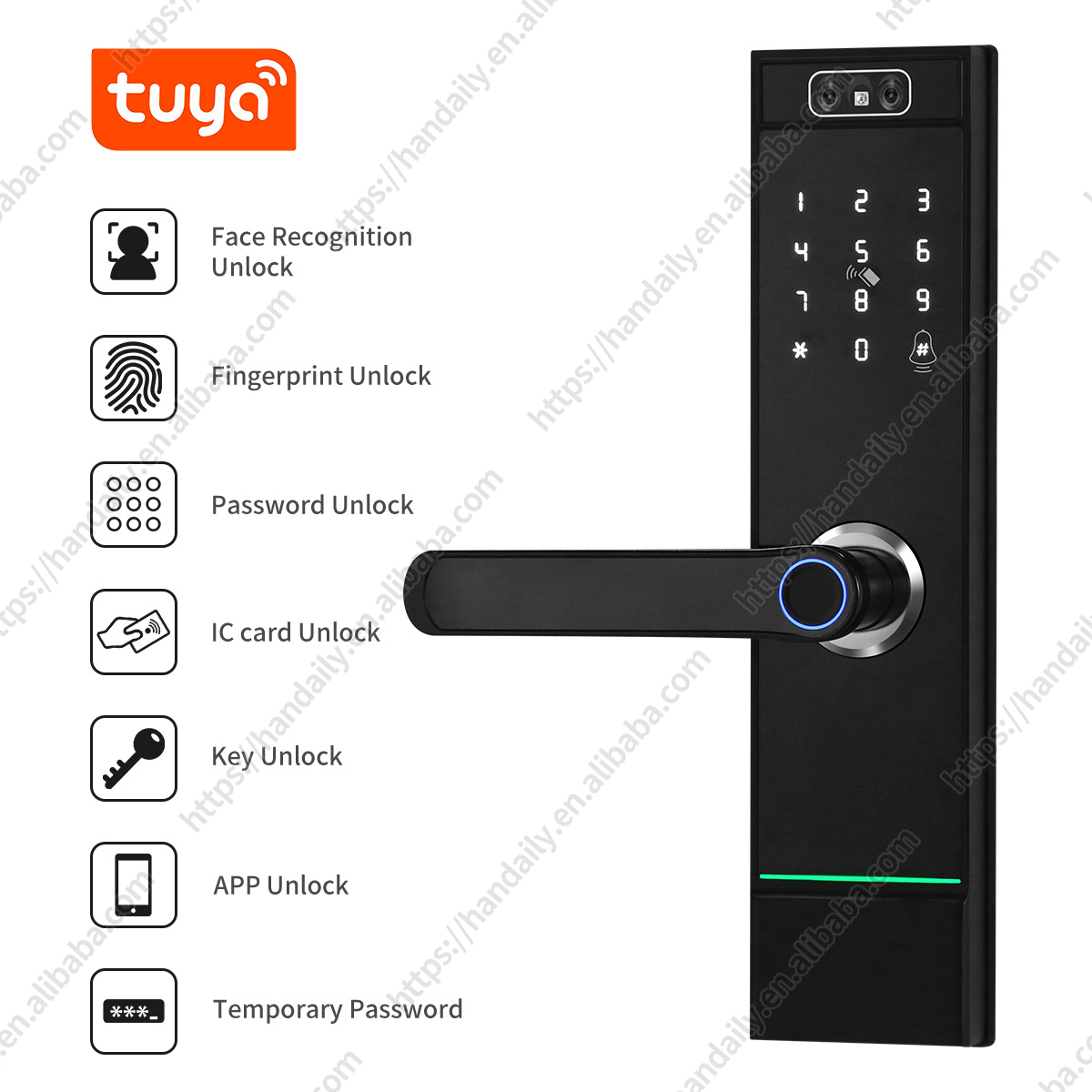 High Security Wholesale 3d Fac - Face Recognition Door Lock review and price