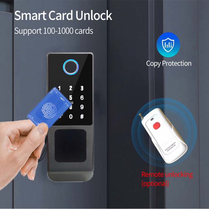 Waterproof Tuya Wifi  Remote S - Smart Rim Lock Wifi Fingerprint review and price