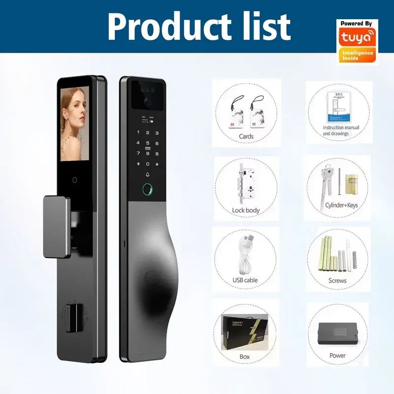 Smart Lock Intercom Password T - Smart Door Lock With Camera Intercom review and price