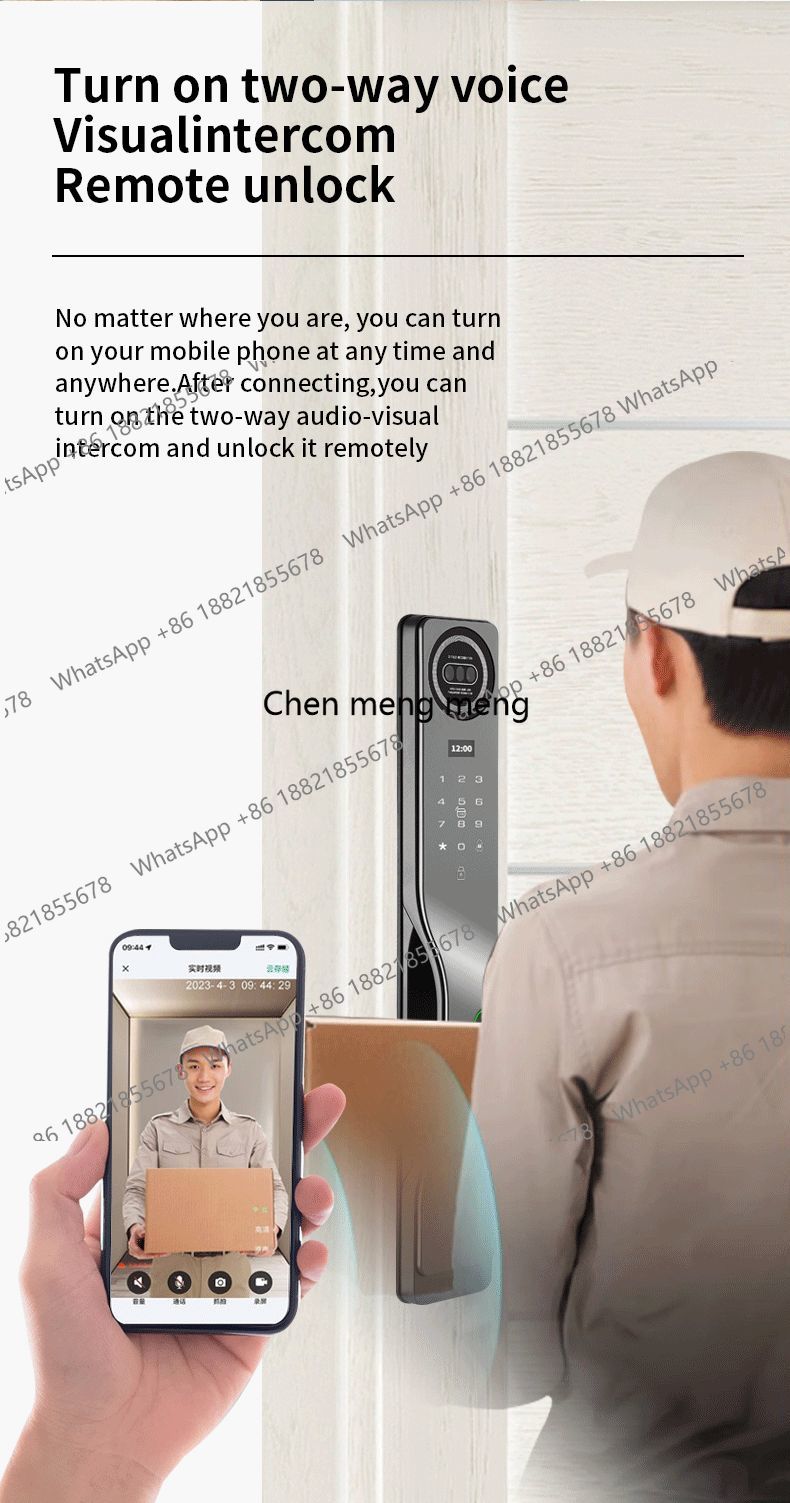 3D Face Intelligent Wifi Digit - Smart Door Lock 3D Face Palm Vein review and price