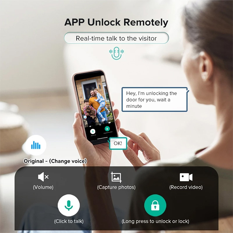 3D Real-time Intercom Face Rec - Smart Door Lock With Camera Intercom review and price
