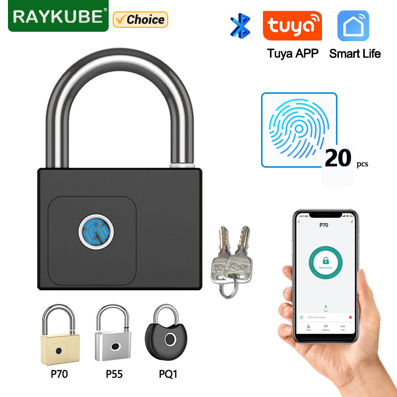 RAYKUBE Tuya Smart Padlock Fin - Fingerprint Padlock Weatherproof review and price