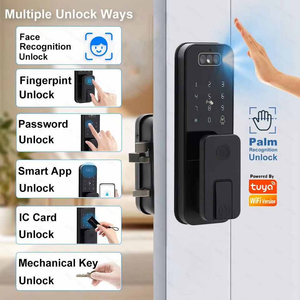 Smart Tuya WiFi APP Bluetooth  - Smart Rim Lock Wifi Fingerprint review and price