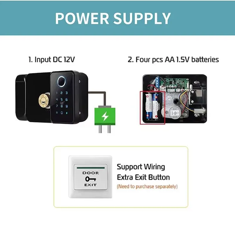 2026 High Quality Outdoor Wate - Smart Rim Lock Wifi Fingerprint review and price