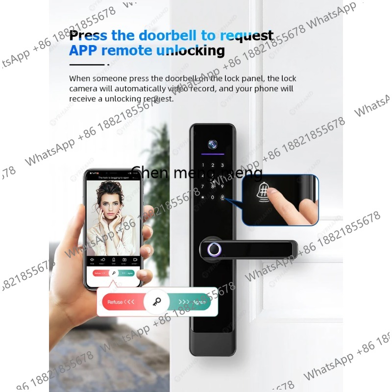 Camera Video Intercom Lock App - Video Door Lock With Camera Peephole review and price