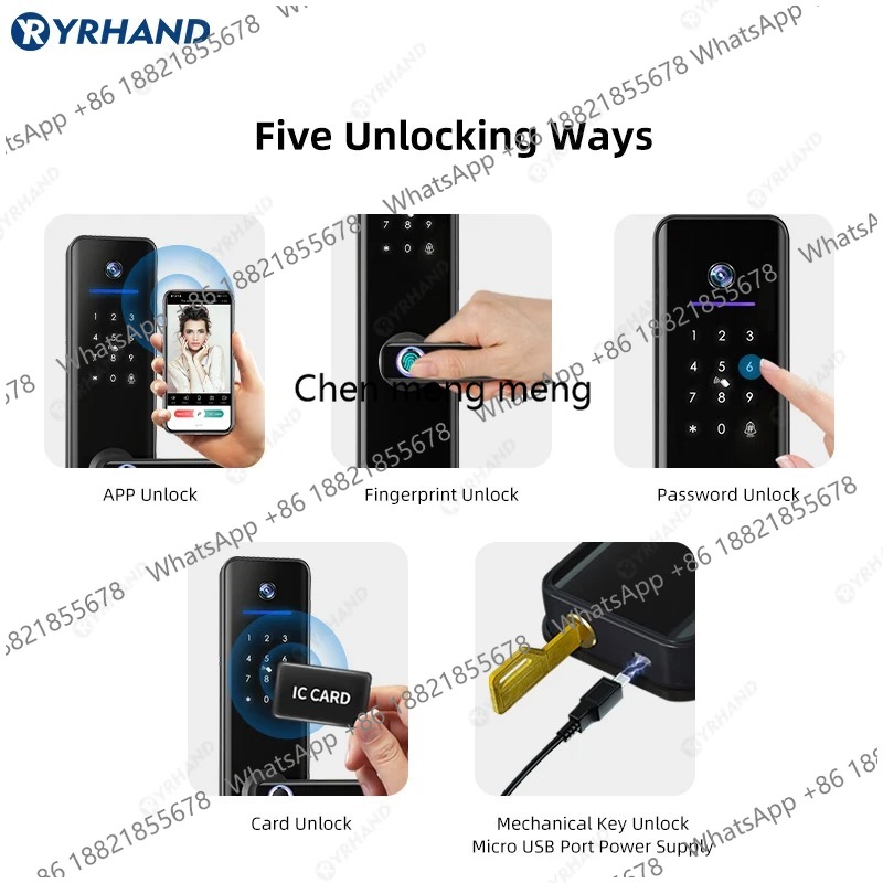 Camera Video Intercom Lock App - Video Door Lock With Camera Peephole review and price