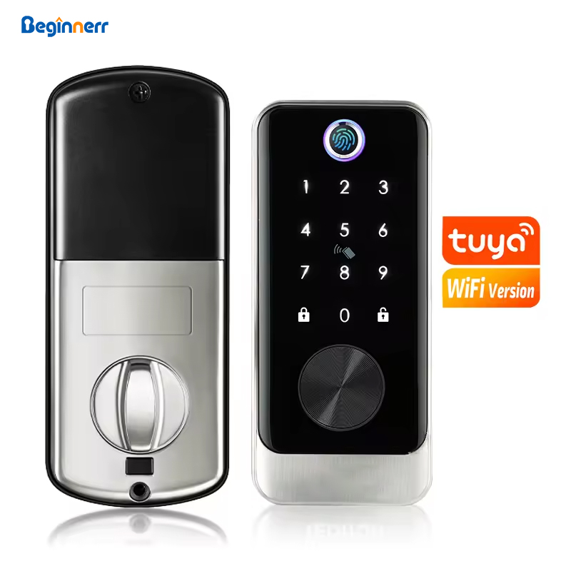 Satin nickel Fechadura Digital - Smart Lock Deadbolt Keypad Bluetooth review and price