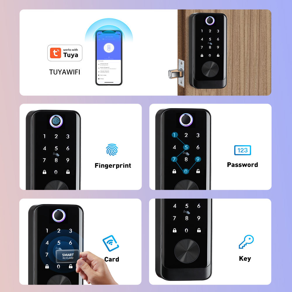 Satin nickel Fechadura Digital - Smart Lock Deadbolt Keypad Bluetooth review and price