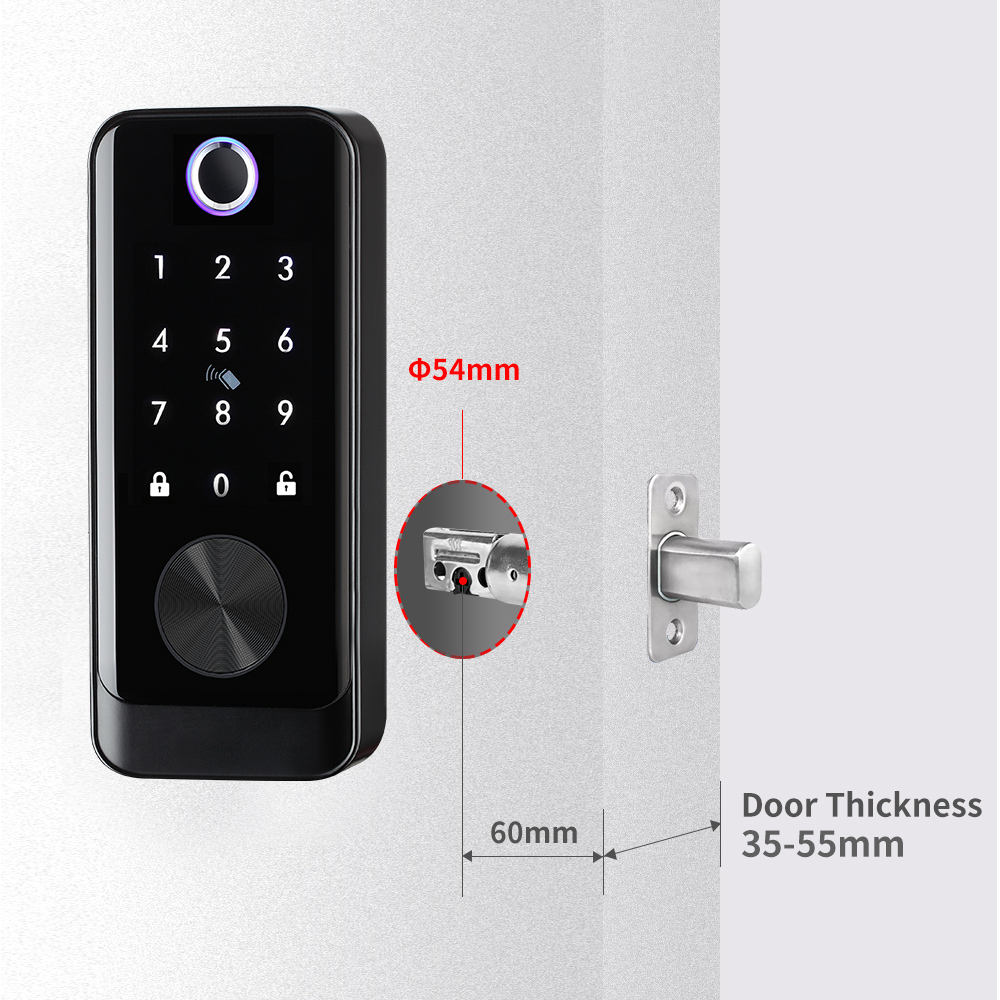 Satin nickel Fechadura Digital - Smart Lock Deadbolt Keypad Bluetooth review and price