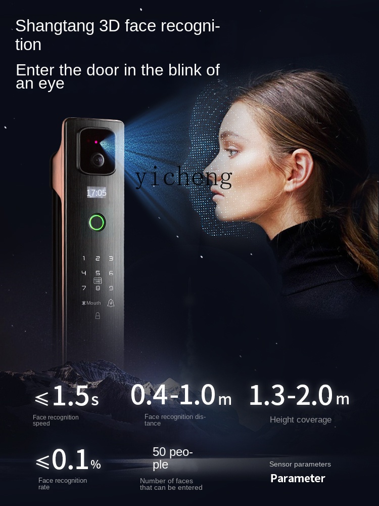 cc293d Face Recognition Smart  - Face Recognition Door Lock review and price