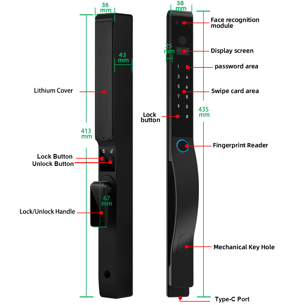 RAYKUBE DQ10 Tuya WiFi Palm Ve - Video Door Lock With Camera Peephole review and price