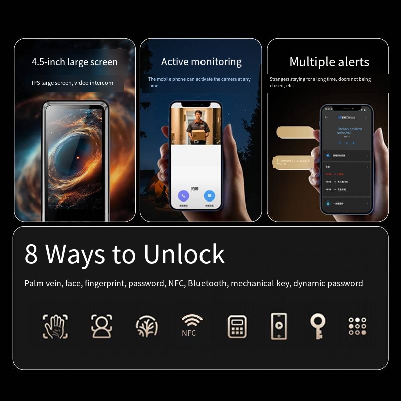 YN S11M Smart Home Digital Ele - Smart Door Lock Fingerprint Wifi review and price