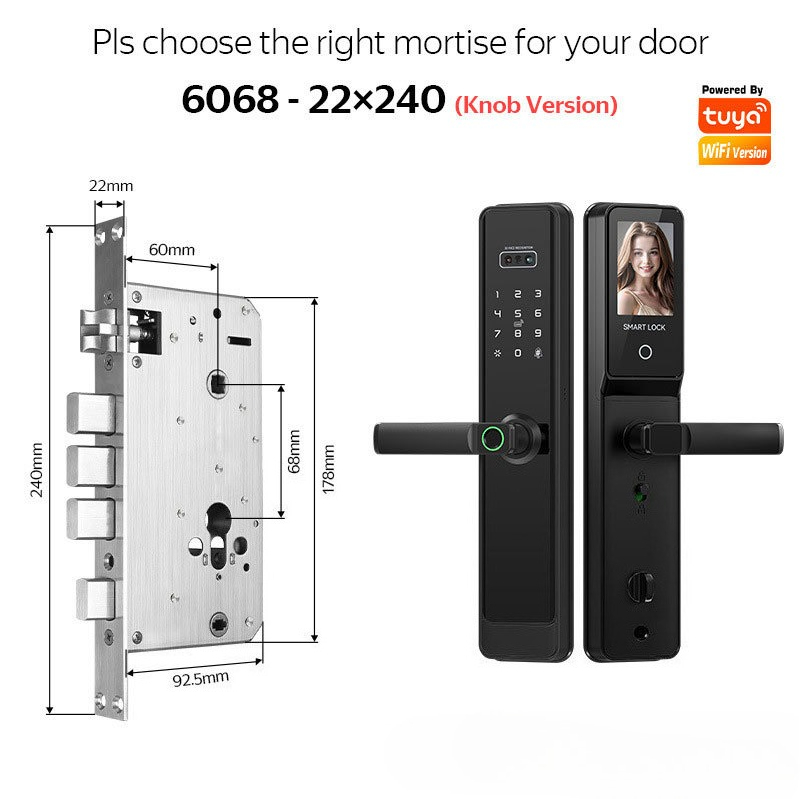EGFirtor Semi-automaticTuya Fi - Smart Door Lock With Camera Intercom review and price