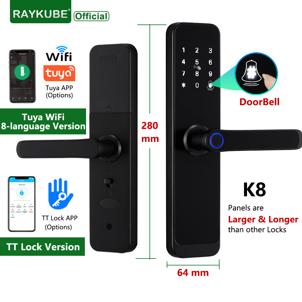 RAYKUBE K8 Smart Door Lock TTl - Smart Lock For Sliding Door review and price