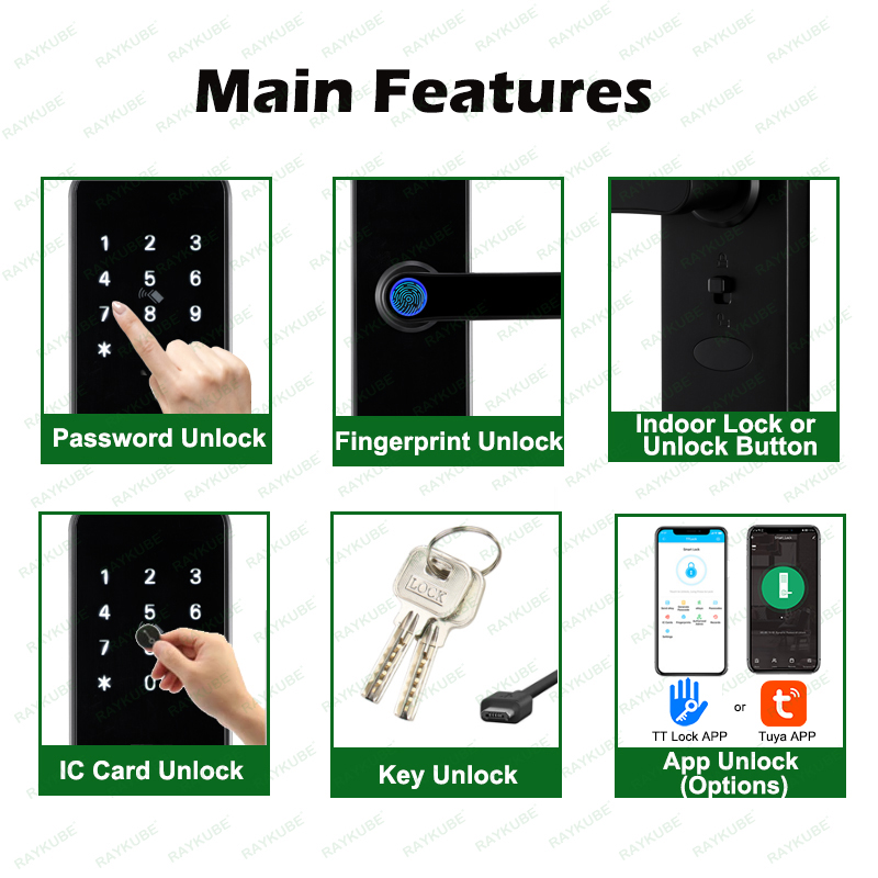 RAYKUBE K8 Smart Door Lock TTl - Smart Lock For Sliding Door review and price