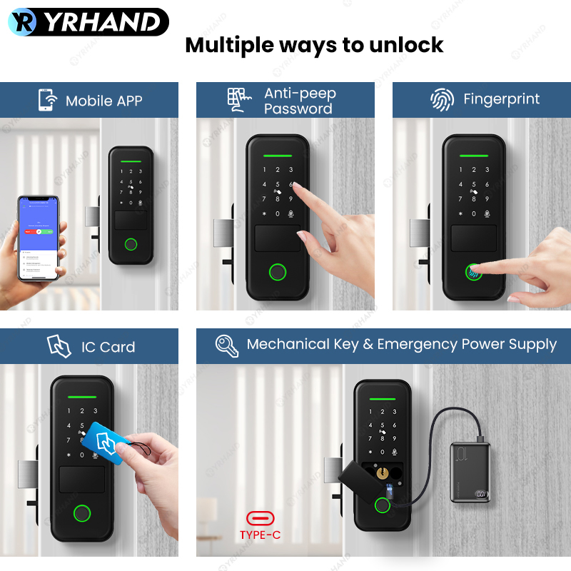 Tuya Smart Lock Cerradura Inte - Smart Rim Lock Wifi Fingerprint review and price