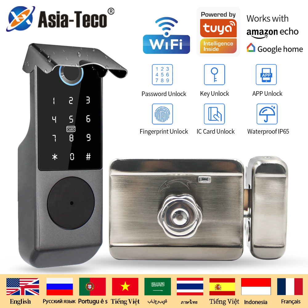 Support Tuya AppFingerprint Sm - Smart Rim Lock Wifi Fingerprint review and price