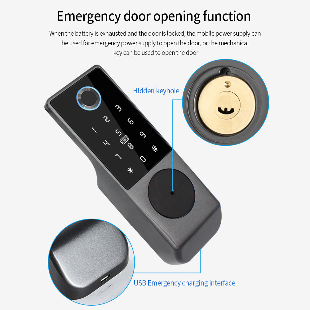 Support Tuya AppFingerprint Sm - Smart Rim Lock Wifi Fingerprint review and price