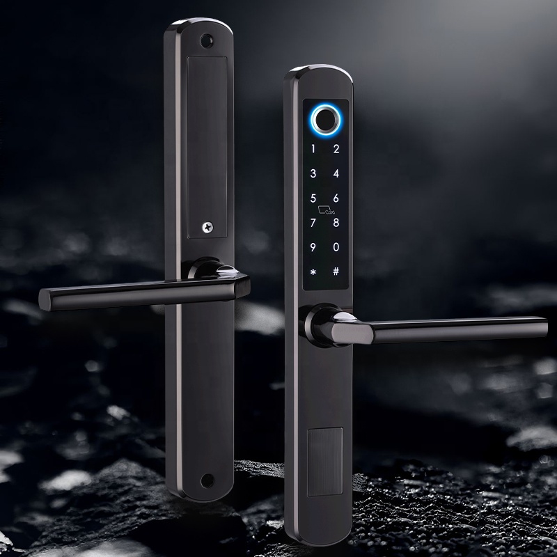 IP66 Aluminum Patio Sliding Gl - Digital Door Lock Fingerprint Handle review and price