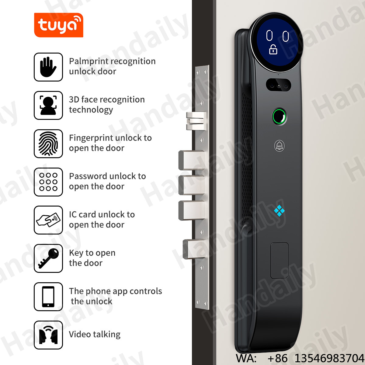 HanDaily Palm Vein  3D Face AI - Smart Door Lock 3D Face Palm Vein review and price