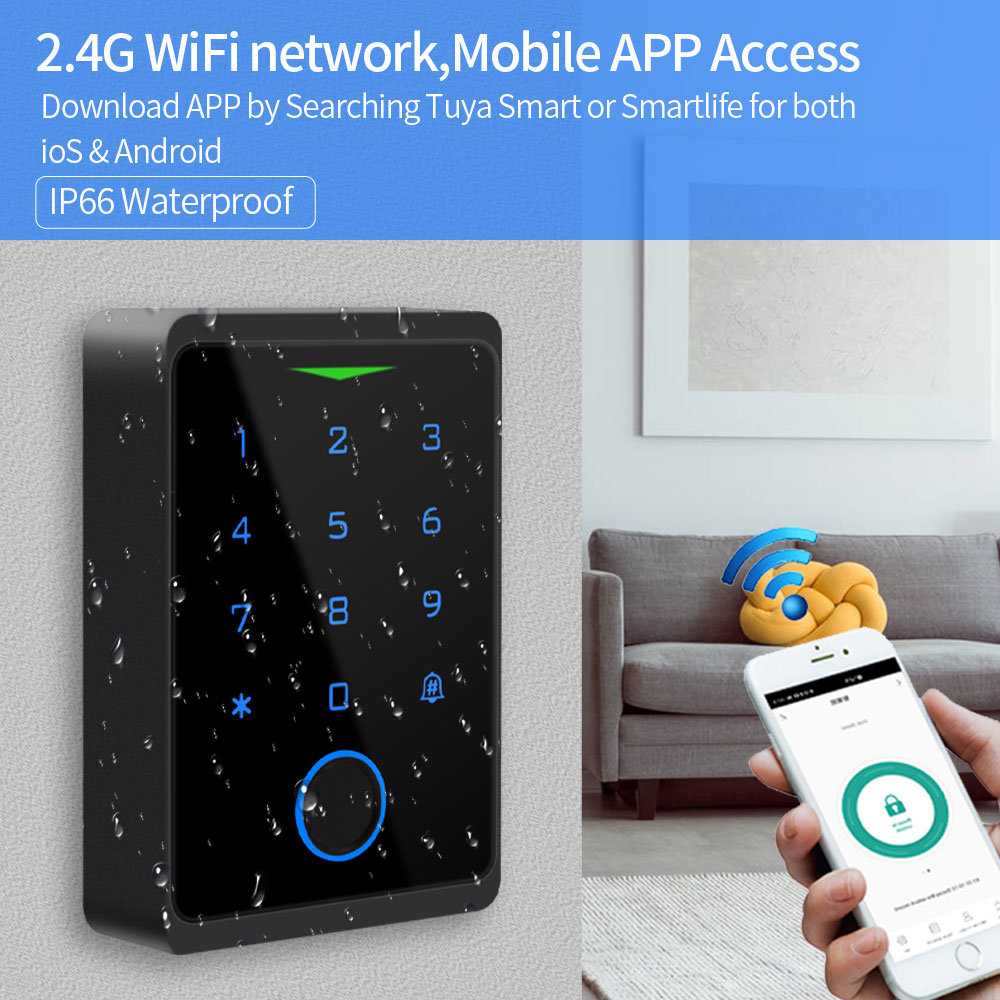 Tuya APP Door Lock IP66 Waterp - Fingerprint Padlock Weatherproof review and price
