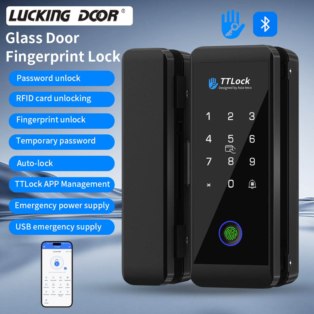 TTLOCK Smart Glass Lock Finger - Smart Door Lock Fingerprint Wifi review and price
