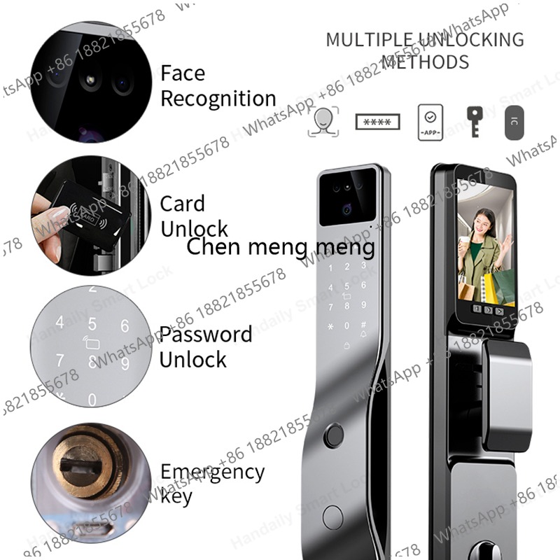 3D Face Recognition Smart Lock - Video Door Lock With Camera Peephole review and price