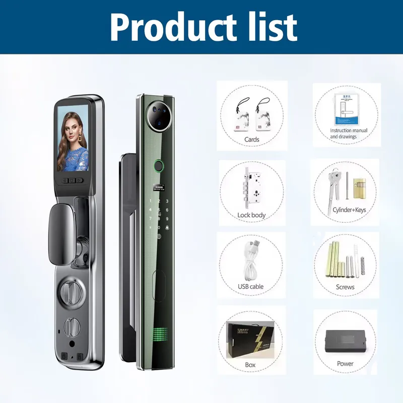 Password Combination Unlocking - Video Door Lock With Camera Peephole review and price