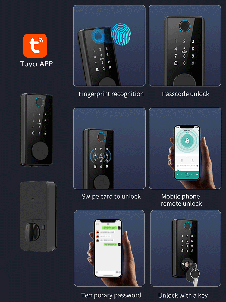 RAYKUBE DS01 4-language Tuya S - Smart Lock Deadbolt Keypad Bluetooth review and price