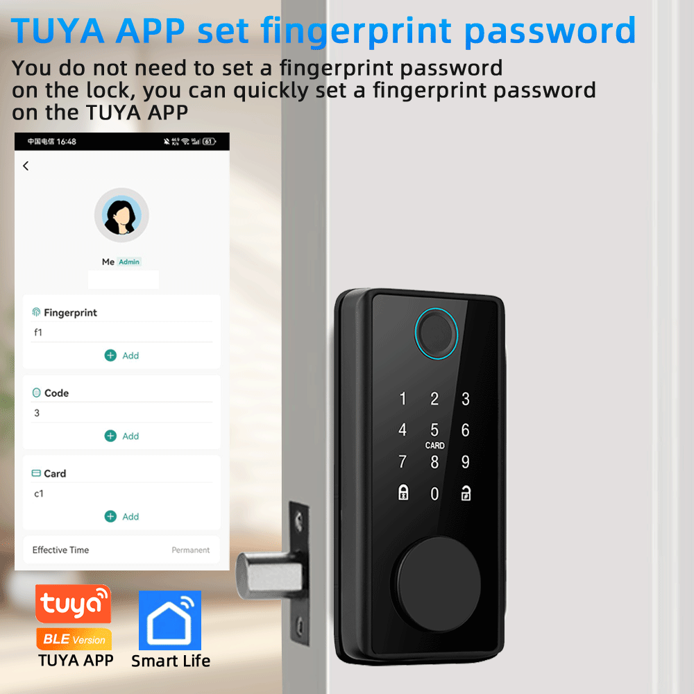 RAYKUBE DS01 4-language Tuya S - Smart Lock Deadbolt Keypad Bluetooth review and price