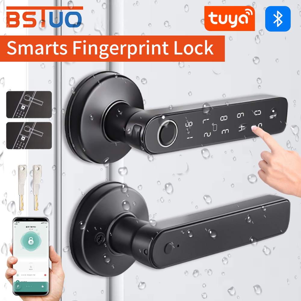 Tuya Bluetooth Smart Door Lock - Digital Door Lock Fingerprint Handle review and price