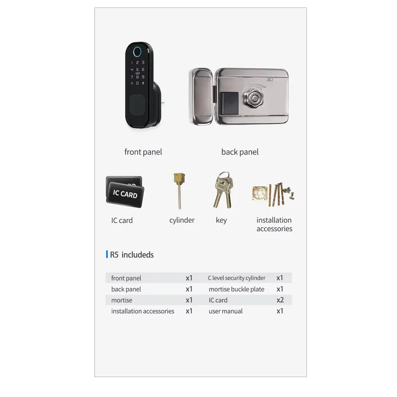 2026 Waterproof Wifi Smart Doo - Smart Rim Lock Wifi Fingerprint review and price