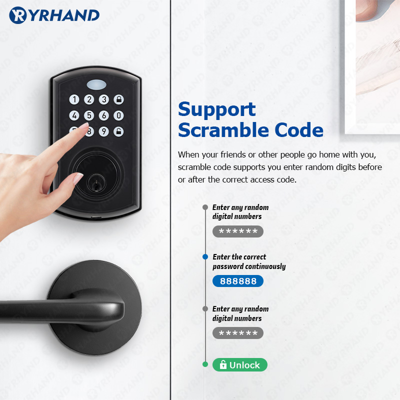 YRHAND Security Fechadura Elet - Smart Lock Deadbolt Keypad Bluetooth review and price